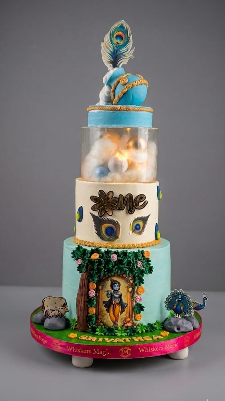 Sri Krishna Theme Cake